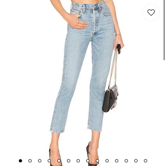 Agolde Denim - AGOLDE Riley High Rise Straight Crop in Renewal